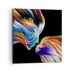 Schilderen op canvas - Een samensmelting van energie en licht - 70x70 cm