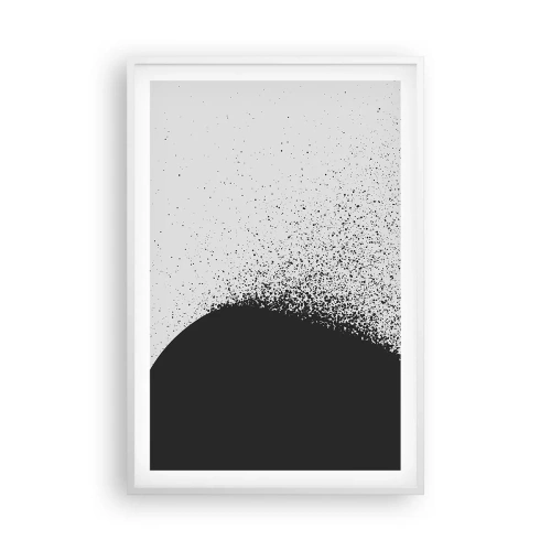Poster in een witte lijst - Beweging van moleculen - 61x91 cm