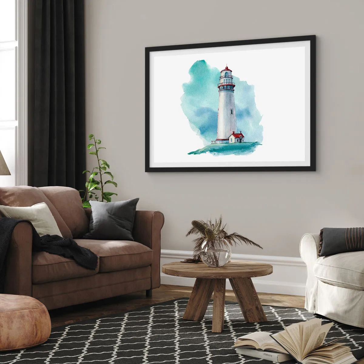 Poster in een zwarte lijst - Blue's zachtaardige zus - 70x50 cm