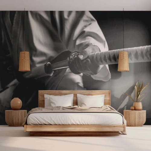 Fotobehang op maat Premium Sand - Ziel van een vechter - Samurai zwaard, Japan, Vechtsporten