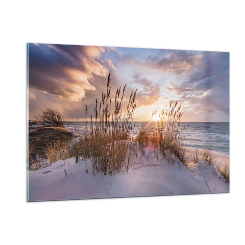Schilderen op glas - Afscheid van de zon en de wind - 120x80 cm