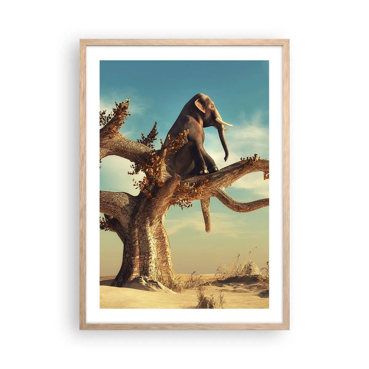 Een poster in een licht eiken lijst - Een nieuw gezichtspunt - 50x70 cm