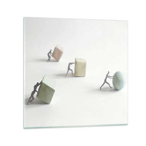 Schilderen op glas - Puur leven - 40x40 cm