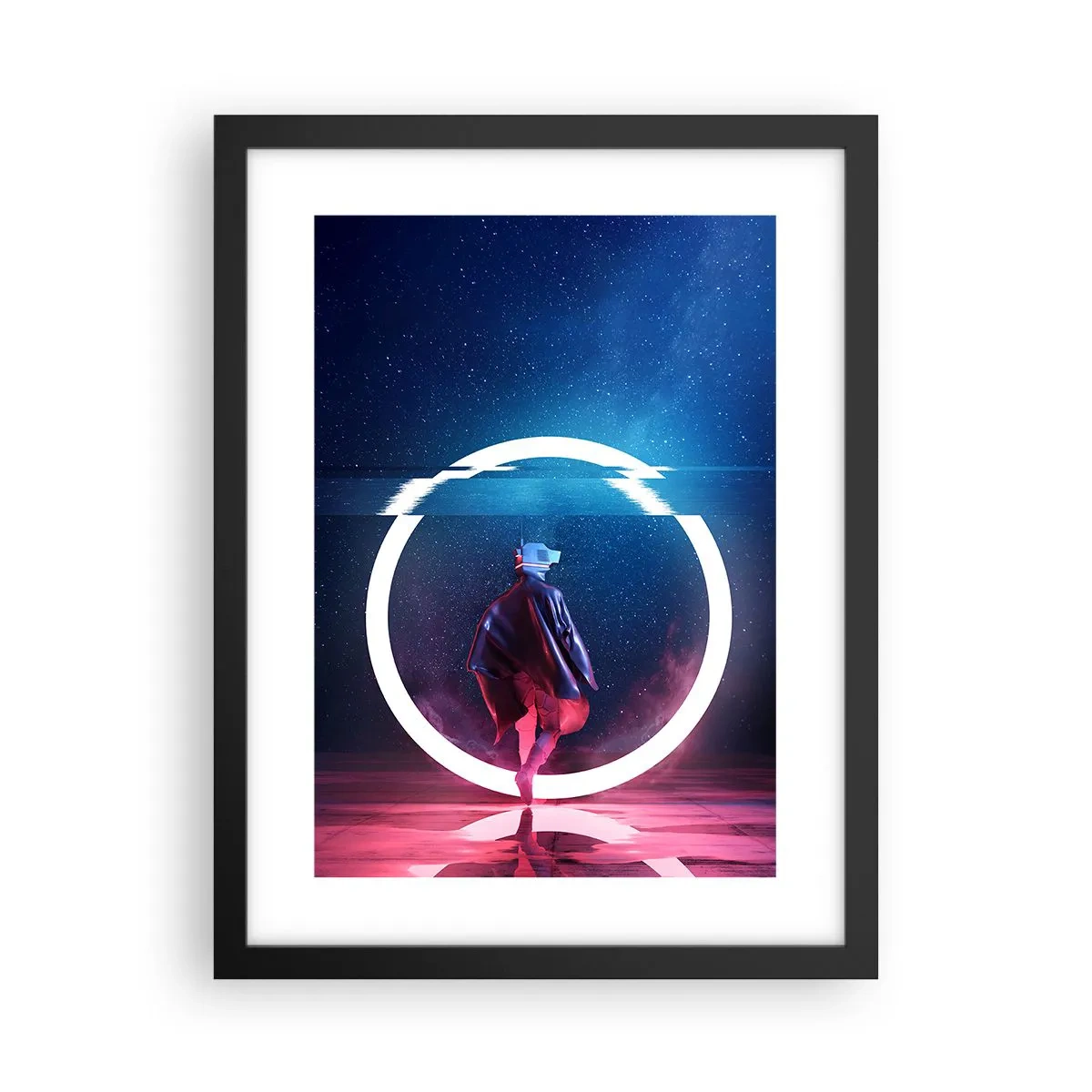 Poster in een zwarte lijst - Tussen werelden - 30x40 cm