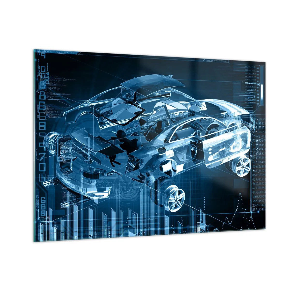 Schilderen op glas - Technische anatomie - 100x70 cm