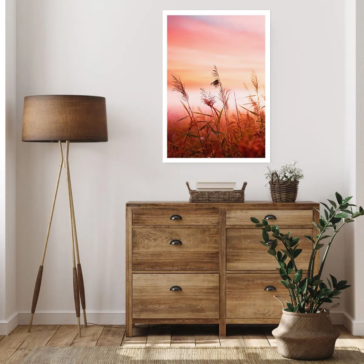 Poster - Vliegers, paardebloemen, wind - 30x40 cm