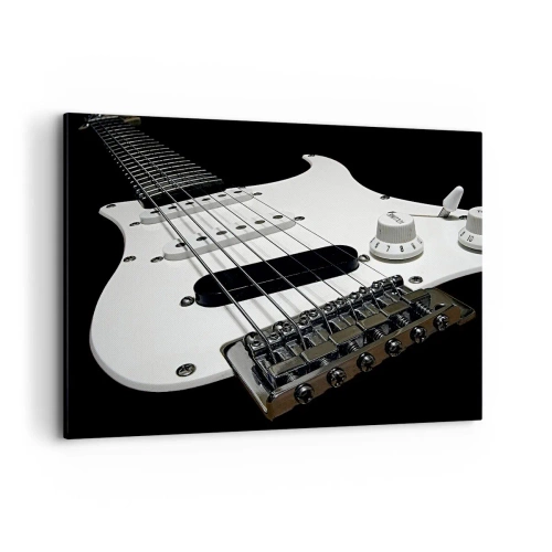 Schilderen op canvas - Geluid verborgen in het wit - 120x80 cm