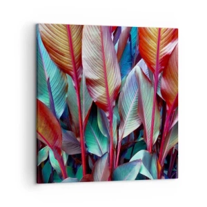 Schilderen op canvas - Een kleurrijk struikgewas - 50x50 cm