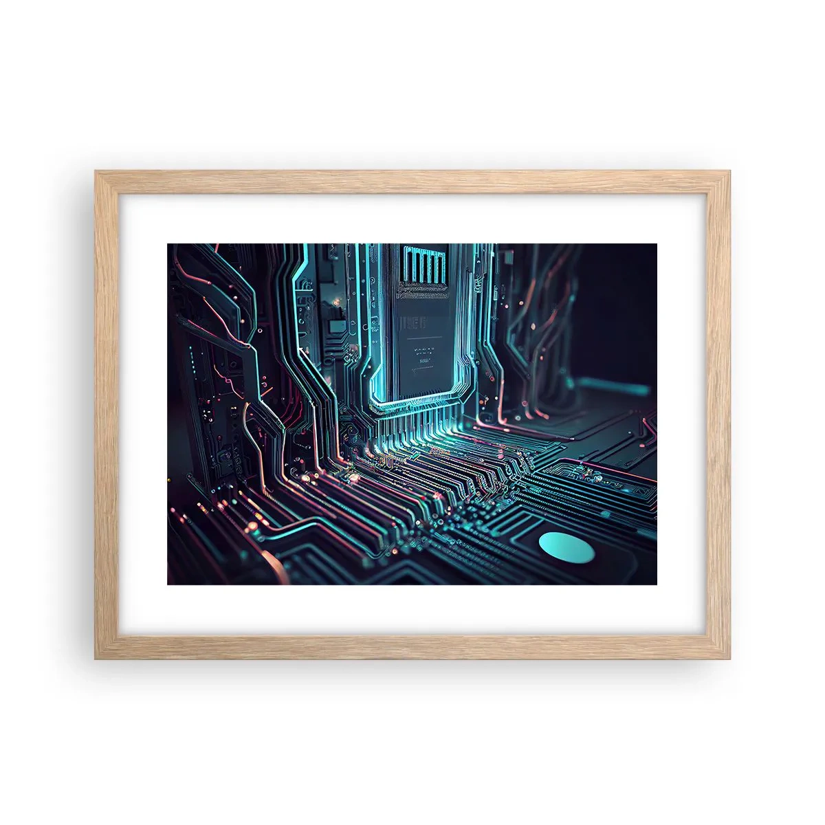 Een poster in een licht eiken lijst - Ik ben aan het denken… - 40x30 cm
