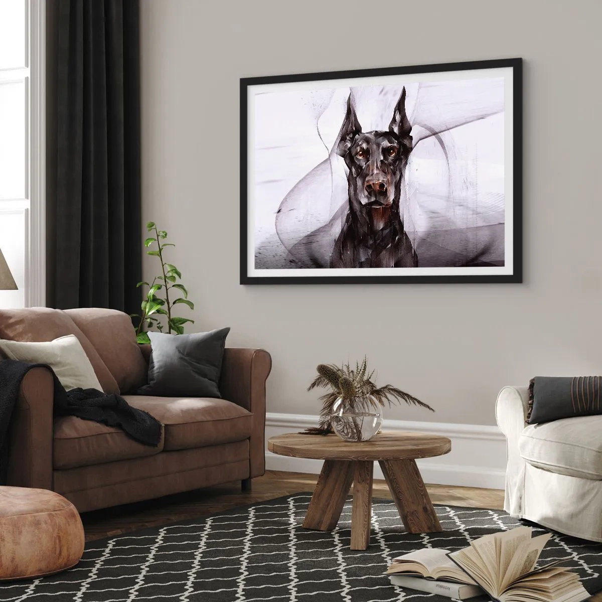 Poster in een zwarte lijst - Hooggeboren - 100x70 cm