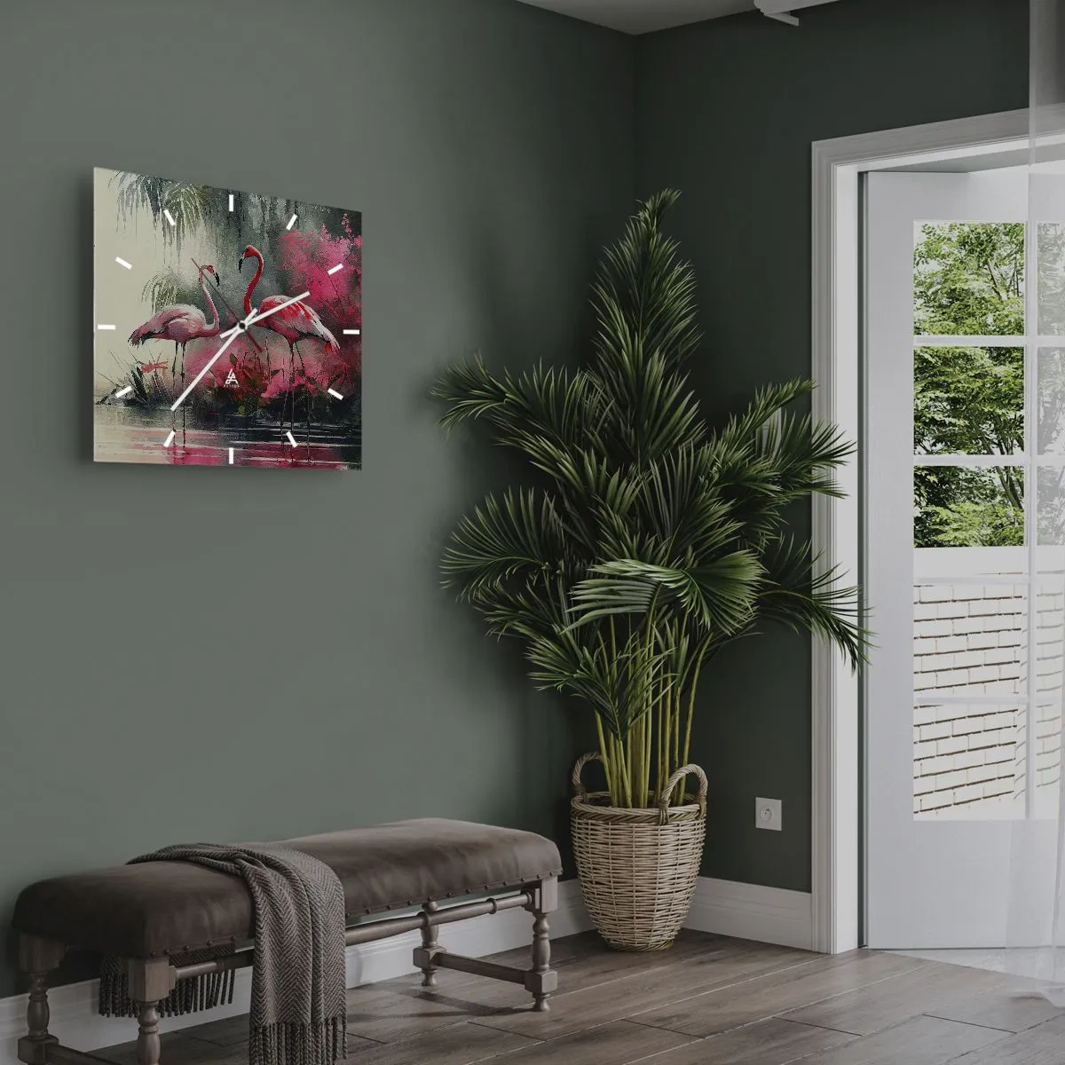 Wandklok - Klok - Een les in natuurlijke gratie - 30x30 cm