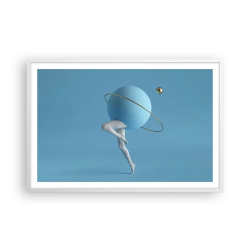 Poster in een witte lijst - En de planeten zijn gek geworden - 91x61 cm