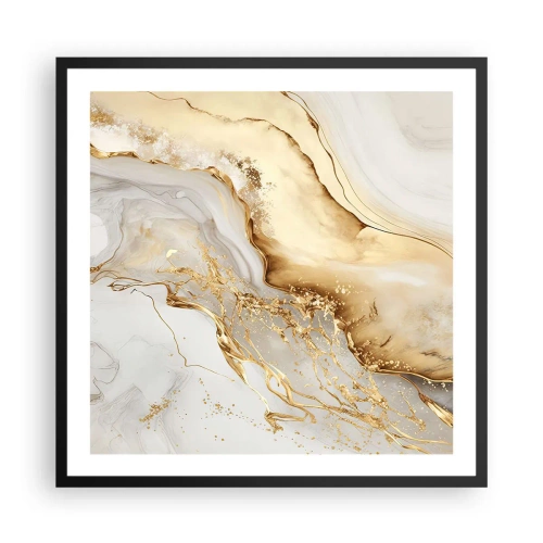 Poster in een zwarte lijst - Abstractie: schoonheid en goedheid - 60x60 cm