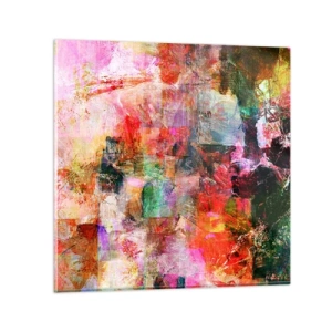 Schilderen op glas - Een reis door de rozen - 50x50 cm