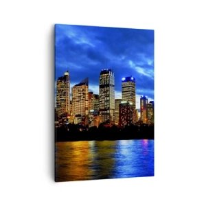 Schilderen op canvas - Een nacht van licht en kleuren - 50x70 cm