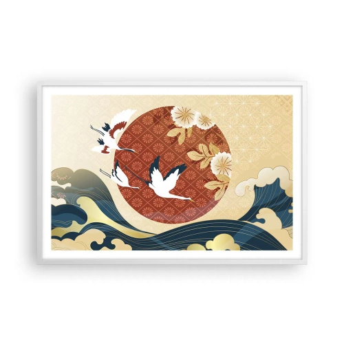 Poster in een witte lijst - Japans sprookje - 91x61 cm