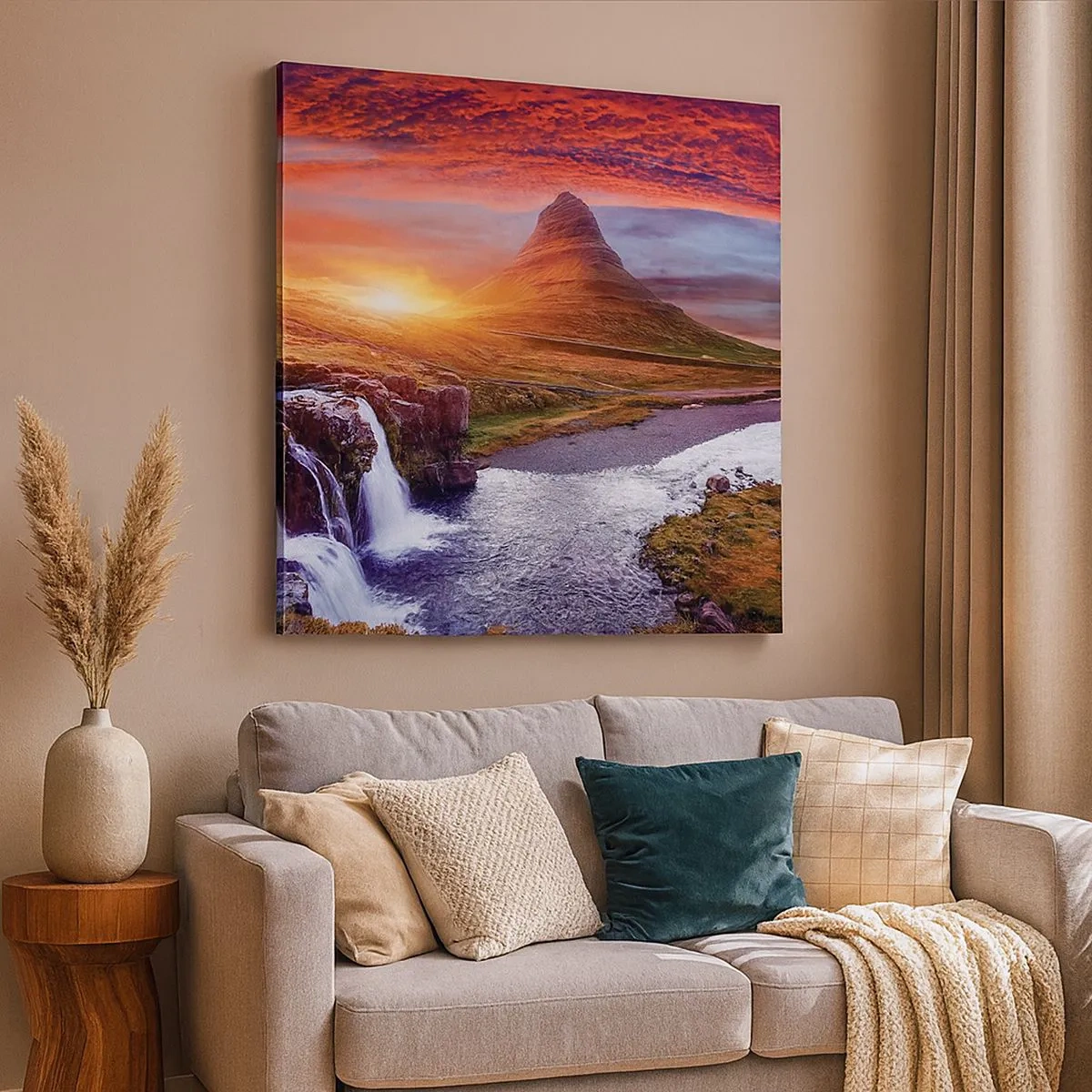 Schilderen op canvas - Een zicht op Midden-aarde - 30x30 cm