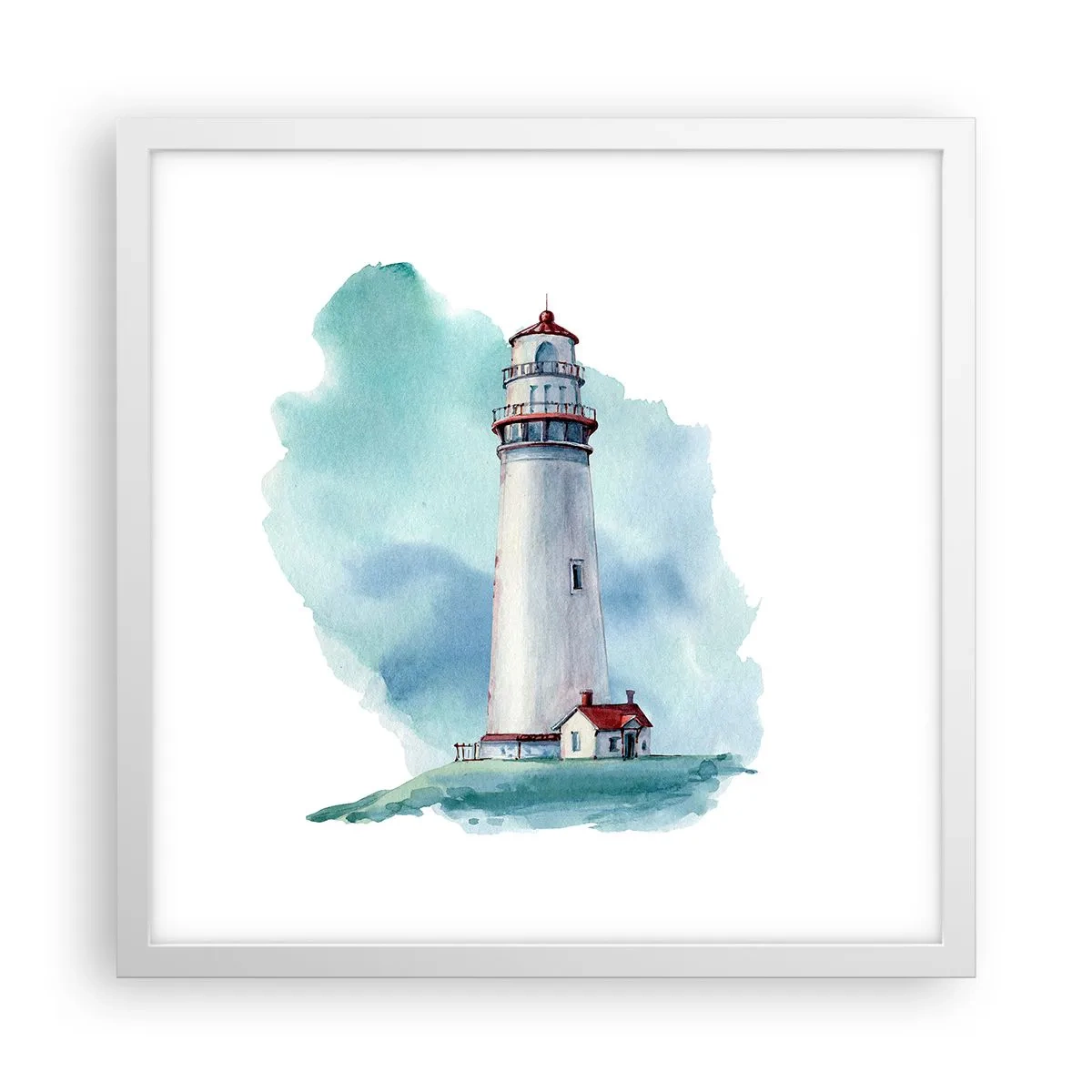 Poster in een witte lijst - Blue's zachtaardige zus - 40x40 cm