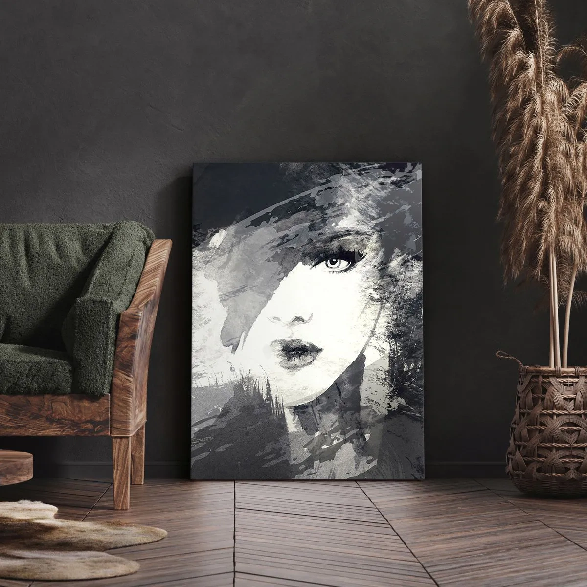 Schilderen op canvas - Achter een grijze sluier - 50x70 cm