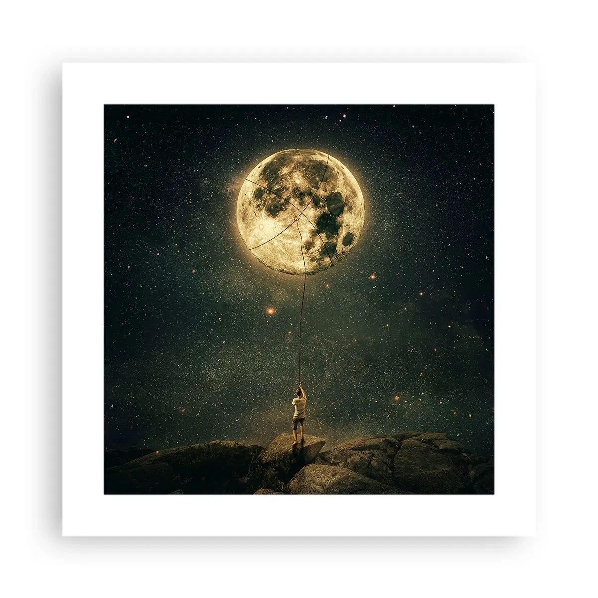 Poster - Iemand die de maan heeft gestolen - 40x40 cm