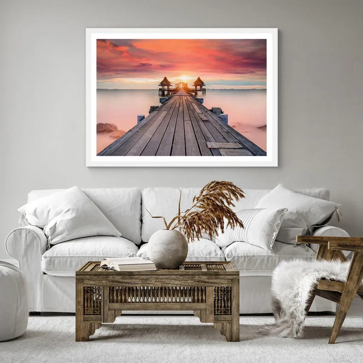 Poster in een witte lijst - West in het Oosten - 40x30 cm