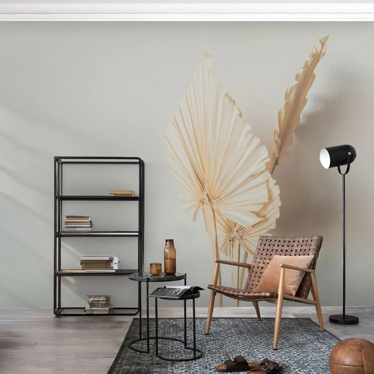 Fotobehang Standard Eco - Wanneer je verlichting nodig hebt - Helder, Minimalisme, Blad - 250x175 cm