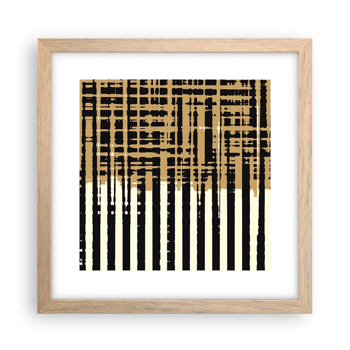Een poster in een licht eiken lijst - Architecturale abstractie - 30x30 cm