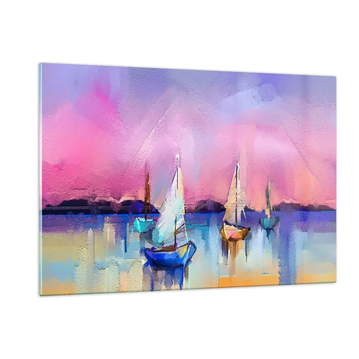 Schilderen op glas - Richting: breed water - 120x80 cm