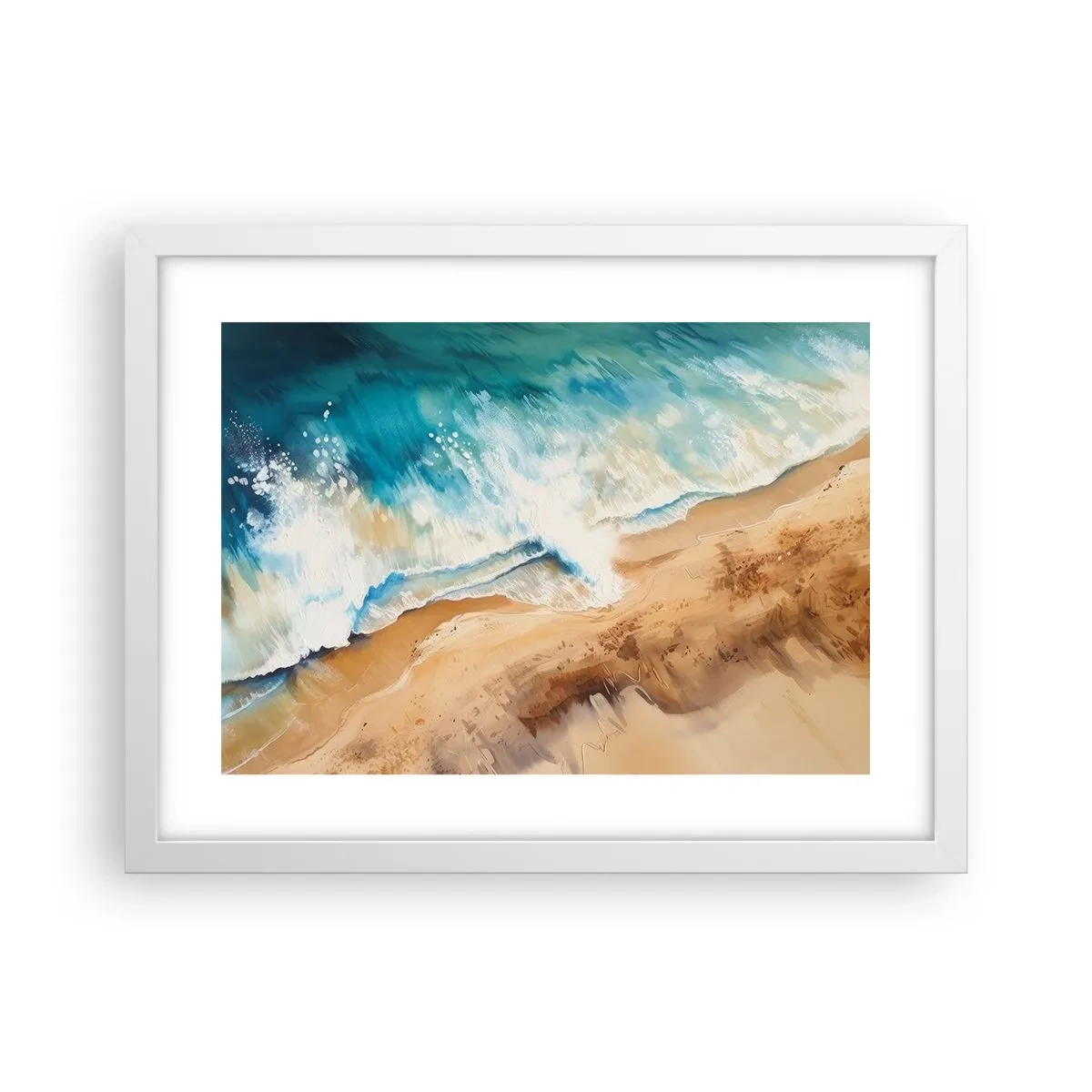 Poster in een witte lijst - De terugkerende golf - 40x30 cm