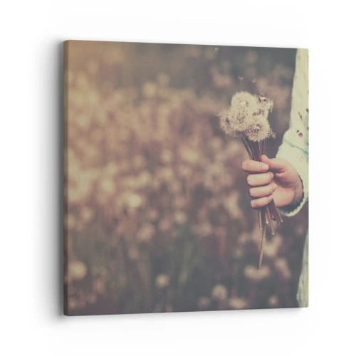 Schilderen op canvas - Bewaar ze alsjeblieft - 40x40 cm