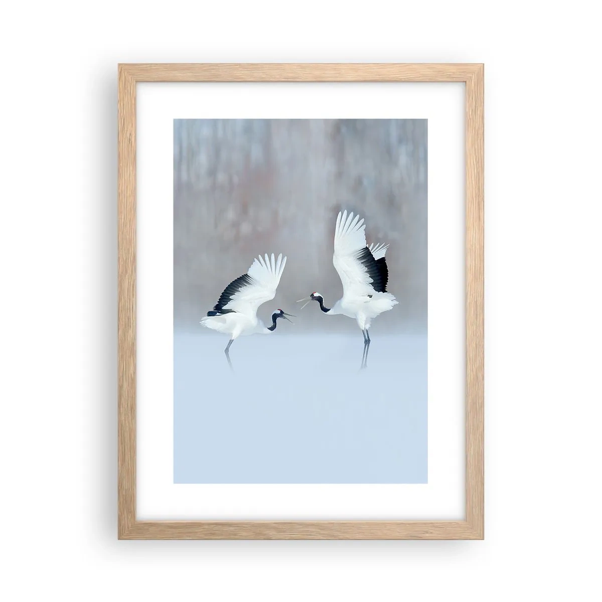 Een poster in een licht eiken lijst - Dans in de mist - 30x40 cm