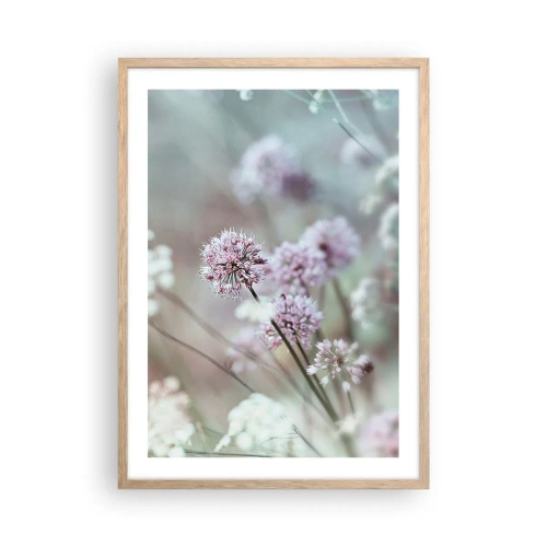 Een poster in een licht eiken lijst - Zoete filigrane kruiden - 50x70 cm