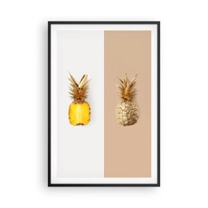 Poster in een zwarte lijst - Ananas voor ons - 61x91 cm