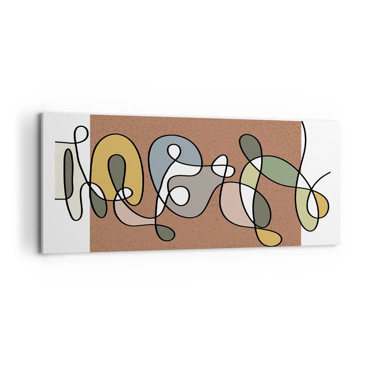 Schilderen op canvas - Abstractie die het glimlachen waard is - 120x50 cm