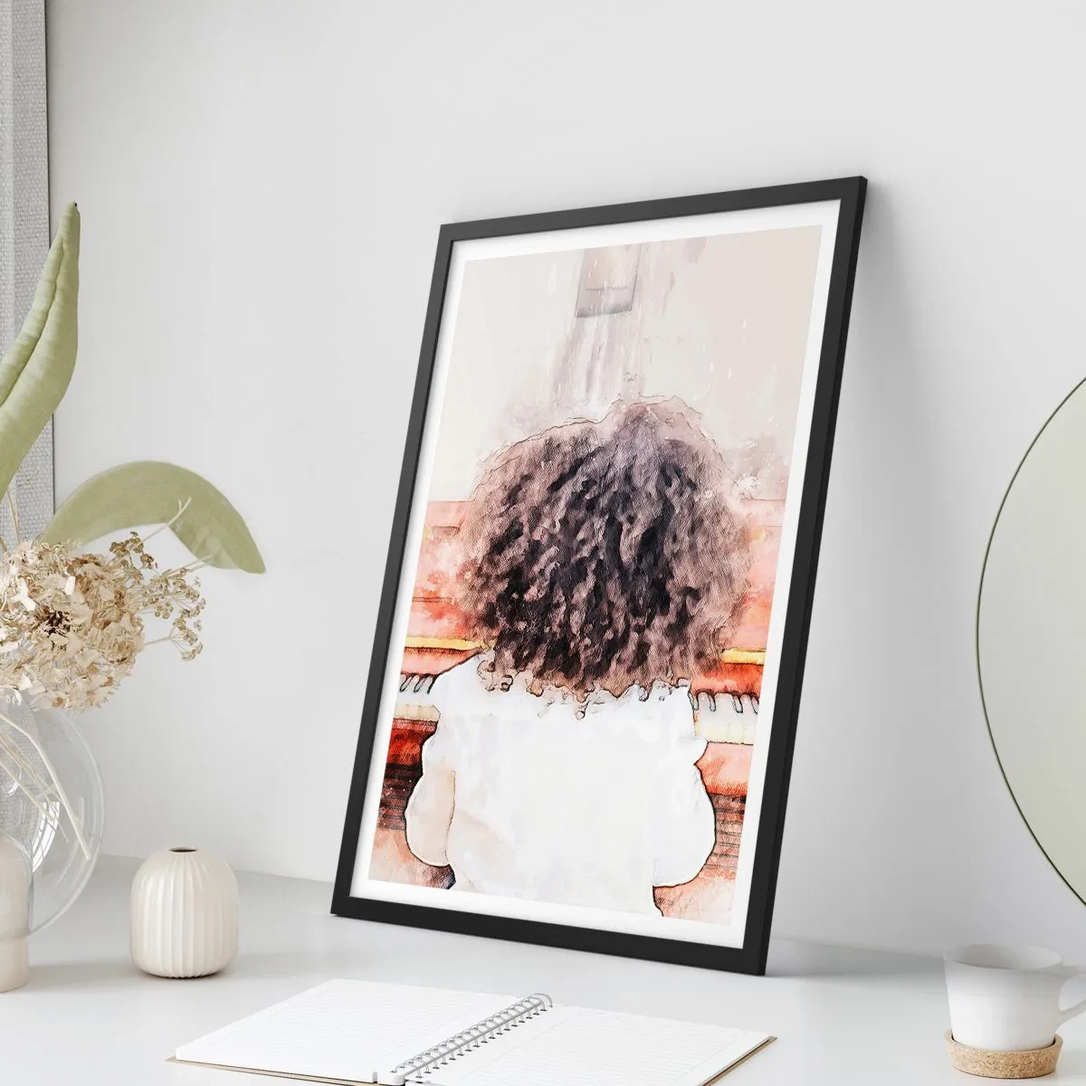 Poster in een zwarte lijst - In de nieuwe wereld - 50x70 cm
