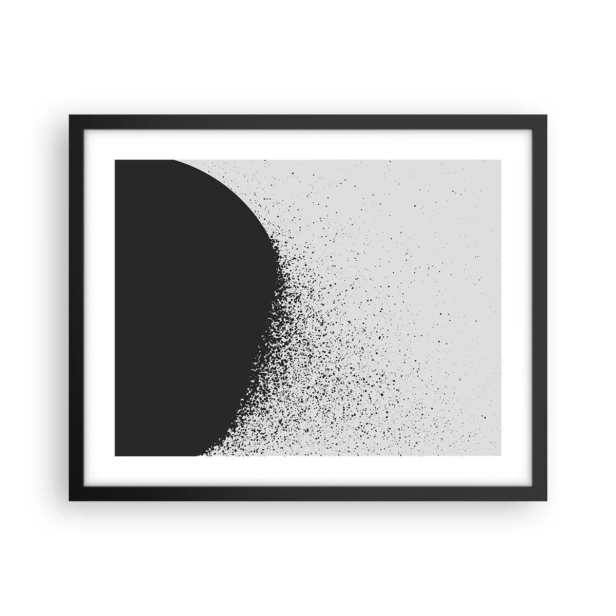 Poster in een zwarte lijst - Beweging van moleculen - 50x40 cm