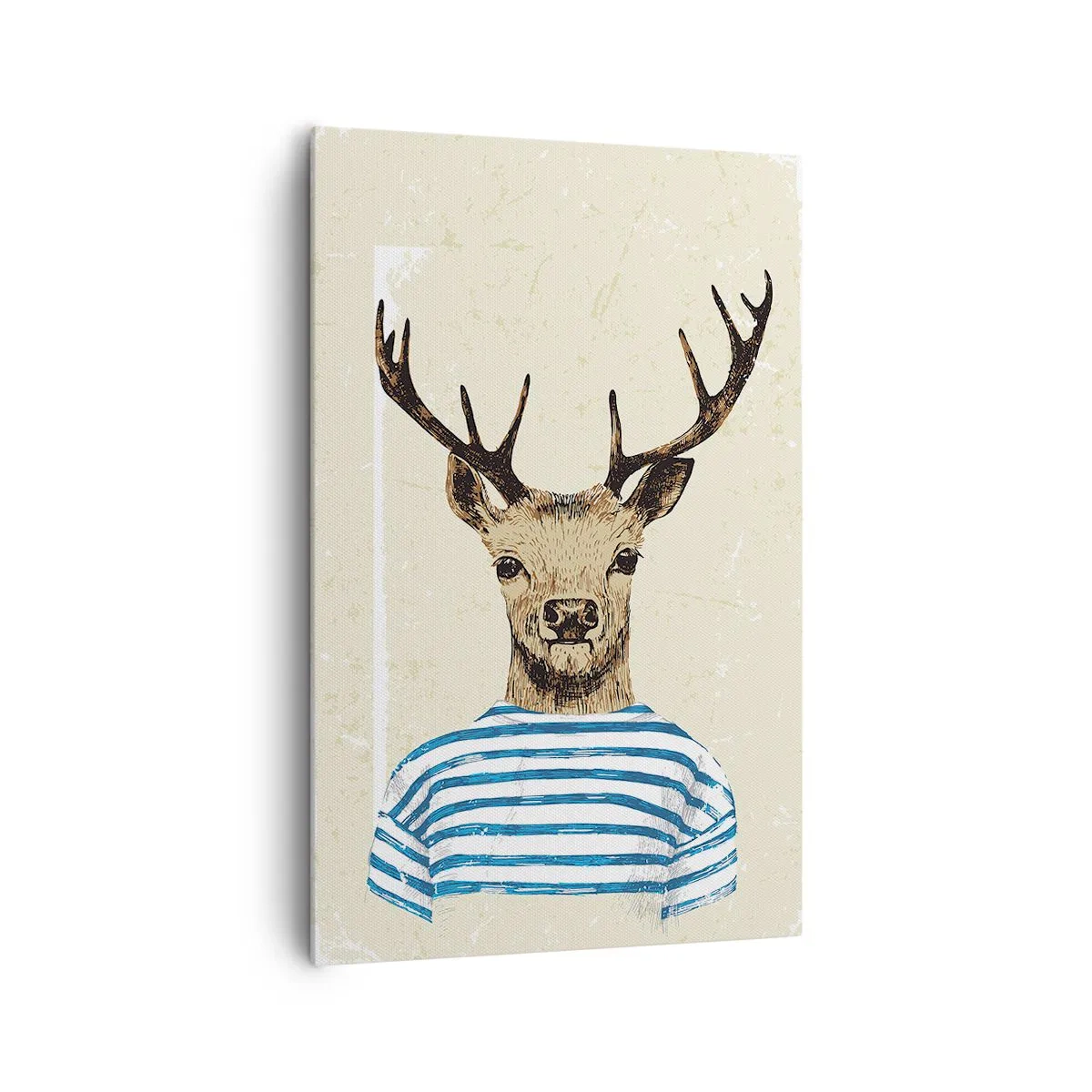 Schilderen op canvas - Omdat ik van gestreepte t-shirts hou! - 80x120 cm