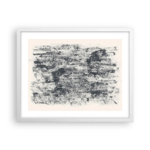 Poster in een witte lijst - Mistige compositie - 50x40 cm