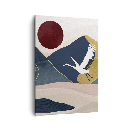 Schilderen op canvas - Het is weer een dag GEGAAN - 50x70 cm