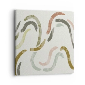 Schilderen op canvas - Een vrolijke dans van abstractie - 40x40 cm