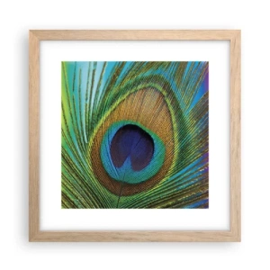 Een poster in een licht eiken lijst - Oog in oog - 30x30 cm