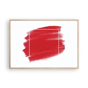 Een poster in een licht eiken lijst - Uit het frame - 100x70 cm