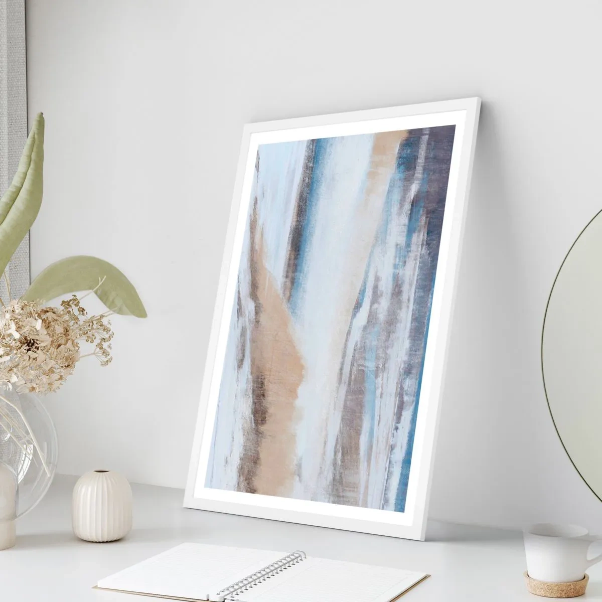 Poster in een witte lijst - Winterse compositie - 70x100 cm