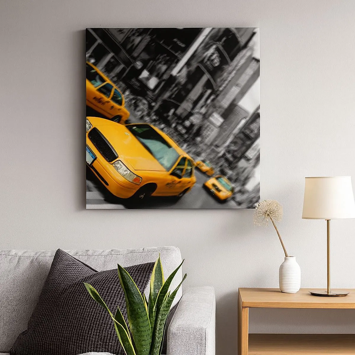 Schilderen op canvas - New York City druppels zonneschijn - 30x30 cm