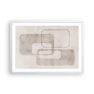 Poster in een witte lijst - Geometrische voeg - 70x50 cm