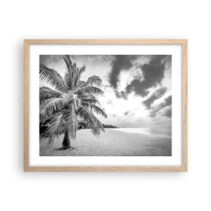 Een poster in een licht eiken lijst - Wanneer je verlangt naar eenzaamheid... - 50x40 cm