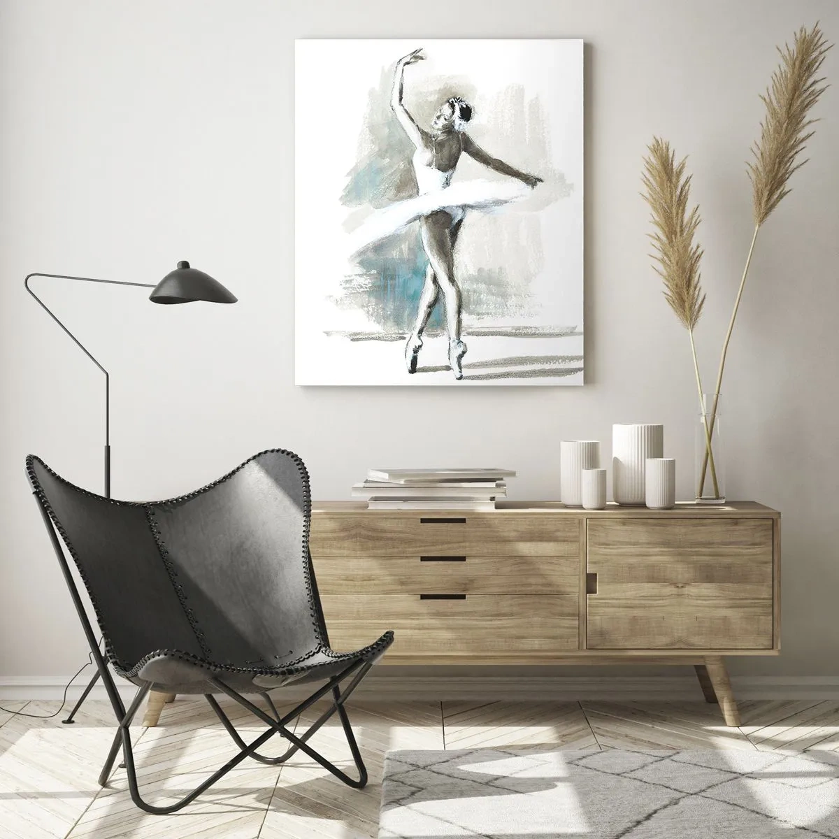 Schilderen op glas - Betoverd in een zwaan - 50x70 cm