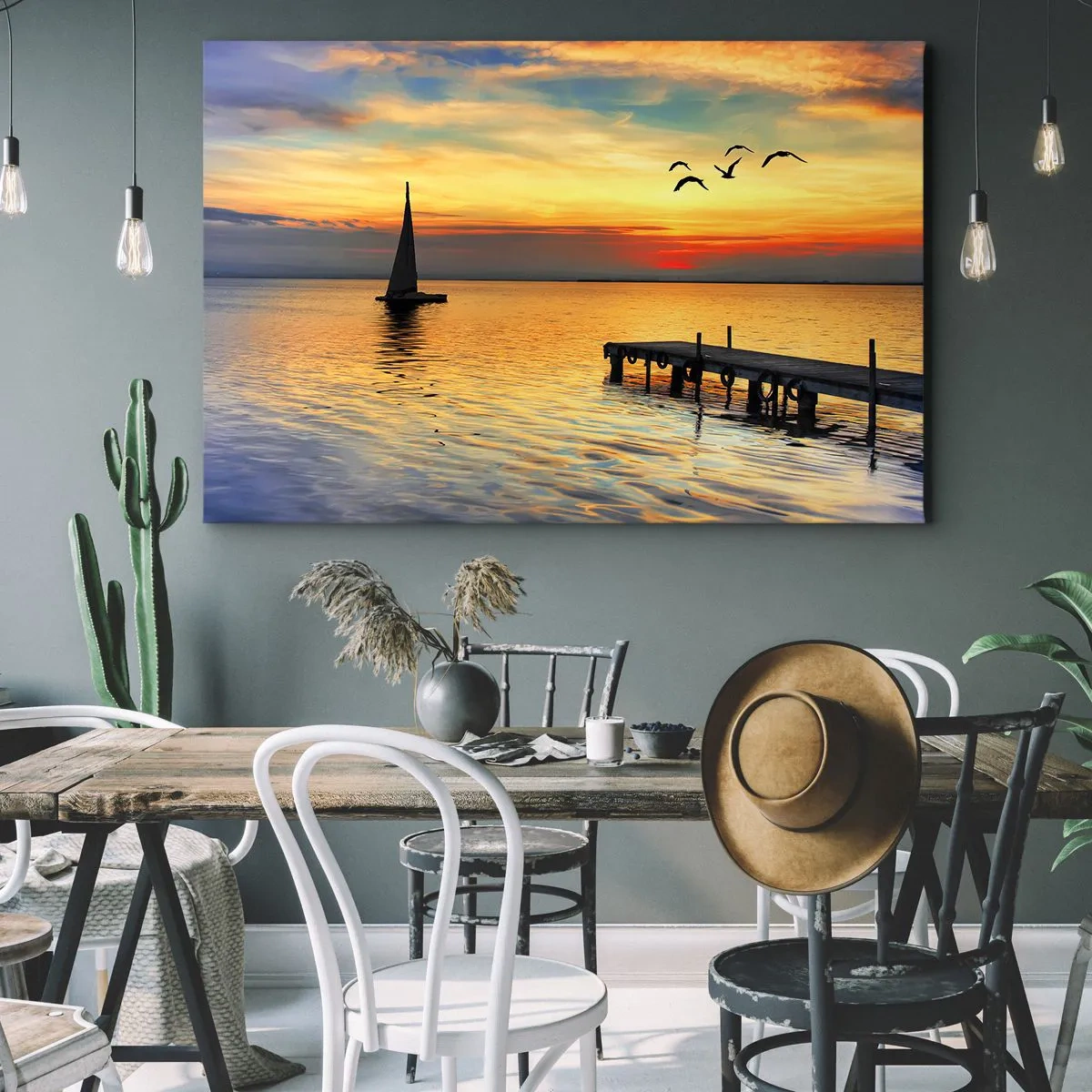 Schilderen op canvas - De avonden keren terug - 100x70 cm