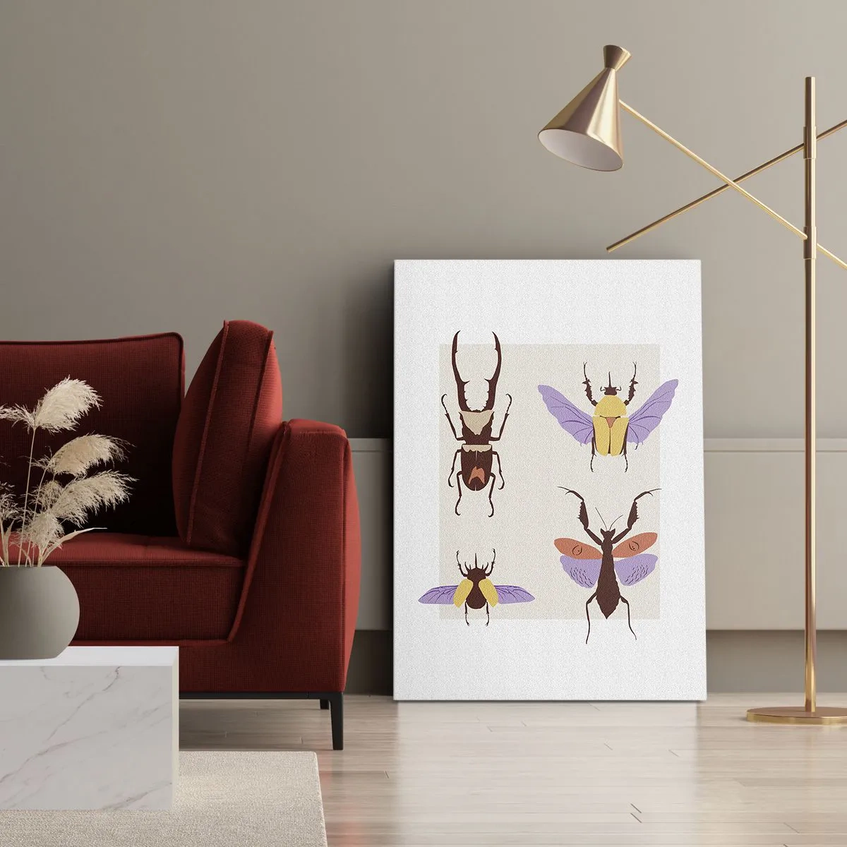 Schilderen op canvas - Insectenwereld - 50x70 cm