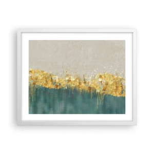 Poster in een witte lijst - De gouden rand - 50x40 cm